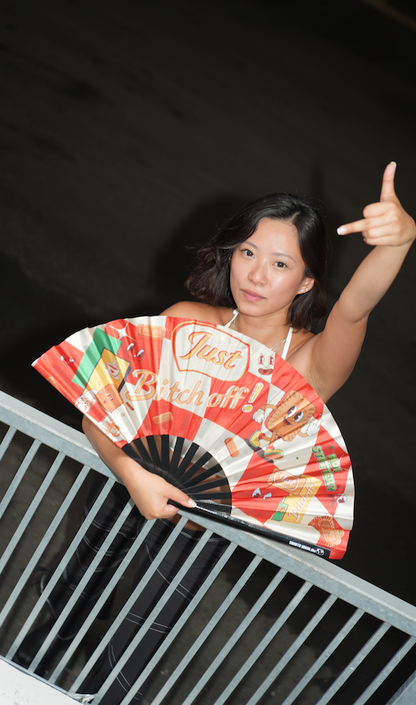 Bitch Off (Biscoff) Clacking Fan