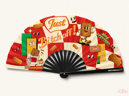 Bitch Off (Biscoff) Clacking Fan