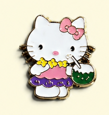 Gold Sanrio Metal Decal