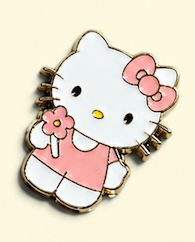 Gold Sanrio Metal Decal