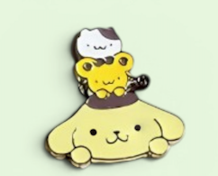 Gold Sanrio Metal Decal